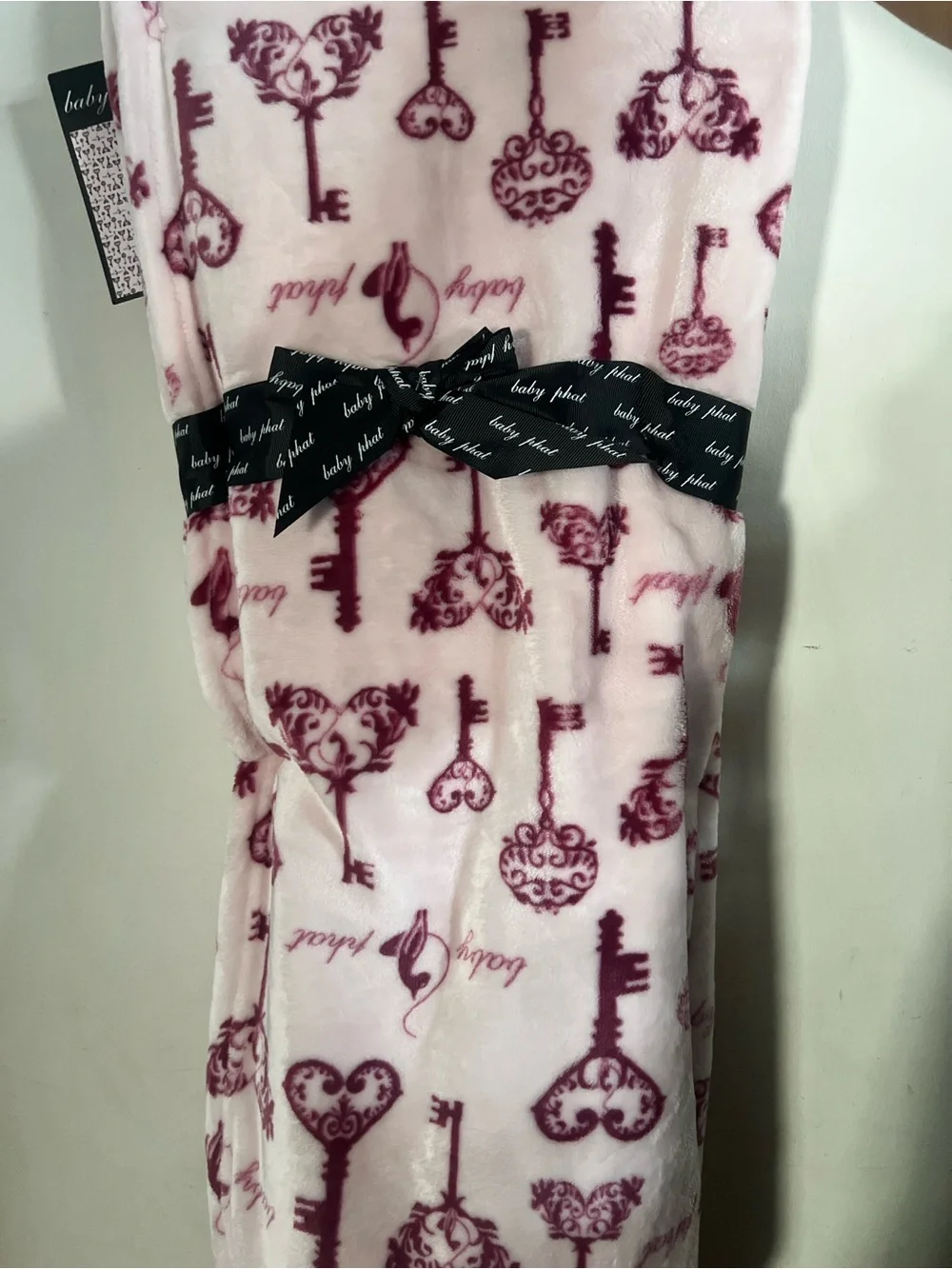 Baby Phat pink plush oversized throw blanket